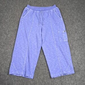 Fresh Produce Periwinkle Knit Capri Cropped Pedal Pusher Pants Women's‎ Size 12